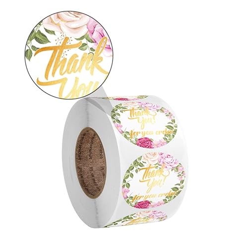iplusmile Selbstklebende Dankeschön Aufkleber Goldgeprägte Blüten Muster Versiegelungsaufkleber für Geschenktüten Dekorative Klebeetiketten für Bastelarbeiten und Geschenkverpackungen iplusmile Selbstklebende Dankeschön Aufkleber Goldgeprägte Blüten Muster Versiegelungsaufkleber für Geschenktüten Dekorative Klebeetiketten für Bastelarbeiten und Geschenkverpackungen von iplusmile