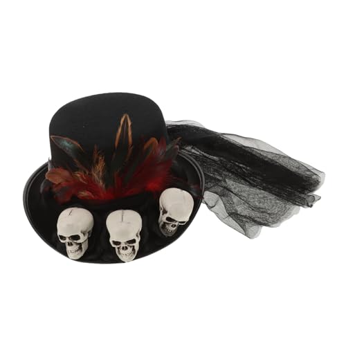 iplusmile Steampunk Hut mit Schleier Leichter Netzstoff Unisex Gothic Kostüm Kopfbedeckung Atmungsaktiv und Bequem Vielseitig für Halloween Party und Festliche Anlässe von iplusmile