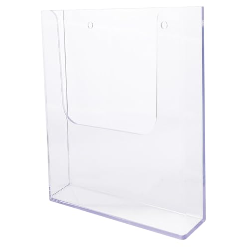 iplusmile Transparenter Wandhalter für Broschüren und Dokumente Multifunktionaler Wandregal Organizer mit Großer Kapazität Stabiler Wandmontage Prospekthalter für Zeitschriften und Akten von iplusmile