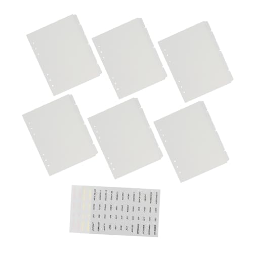 iplusmile Trennblätter Set Ringbuch Transparent PP Material Robust Mit Monatsaufklebern Für Ordner Planer Notizbuch Journal Organisieren iplusmile Trennblätter Set Ringbuch Transparent PP Material Robust Mit Monatsaufklebern Für Ordner Planer Notizbuch Journal Organisieren von iplusmile