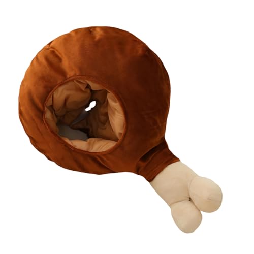 iplusmile Verstellbare Bequeme Drumsticks Kopfbedeckung Realistische Hähnchenkeulen Form Kreative Partyhut Foto Requisite Geeignet für Halloween und Kostümfeste von iplusmile
