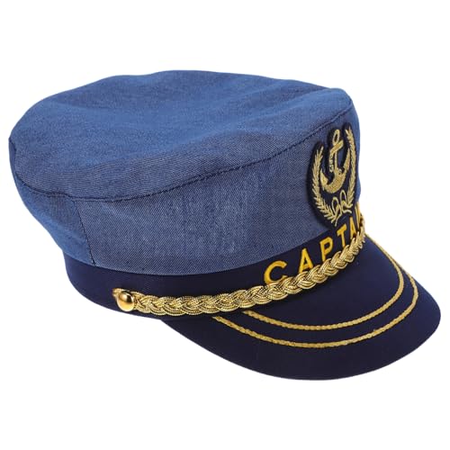 iplusmile Verstellbare Captain Mütze für Erwachsene Stilvolle Matrosen Kostüm Hut Einzigartiger Partyhut aus Weichem für Cosplay Yacht und Events iplusmile Verstellbare Captain Mütze für Erwachsene Stilvolle Matrosen Kostüm Hut Einzigartiger Partyhut aus Weichem für Cosplay Yacht und Events von iplusmile