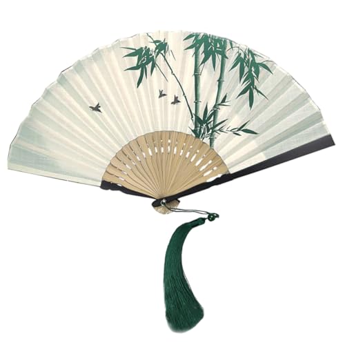 iplusmile Vintage Faltbarer Handfächer aus und Klassischer Retro Stil mit Quaste Leichter Tragbarer Faltfächer für Tanz Fotorequisiten Sommerreise und Traditionelle Chinesische Kultur von iplusmile