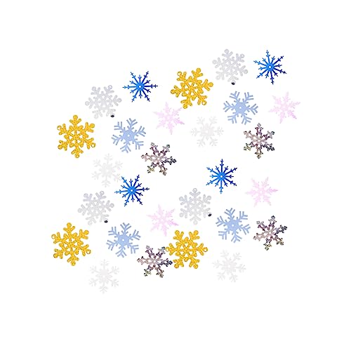 iplusmile Weihnachts Schneeflocken Konfetti Streudeko Bunte Tischdeko Kunststoff für Party Geschenkboxen Weihnachtsfeier Festliche Atmosphäre von iplusmile