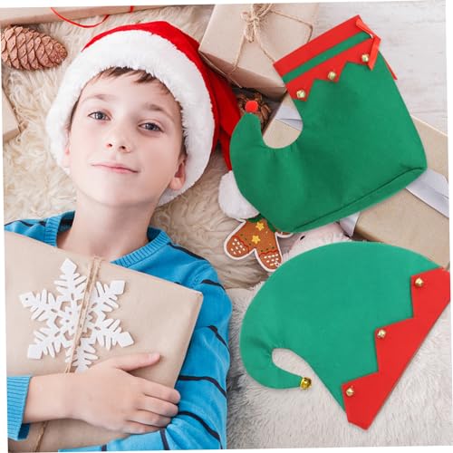 iplusmile Weihnachtskostüm Set mit Elfenmütze und Schuhen Buntes Cosplay Zubehör Bequemes Material Einfach Anzuziehen für Weihnachtsfeier Fotoshooting Geburtstag und Kostümparty von iplusmile
