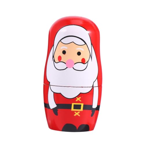 iplusmile Weihnachtsmann Holzfigur Handgefertigt Lustige Weihnachtsdeko Tischdekoration Bunte Handbemalte Holzornament von iplusmile