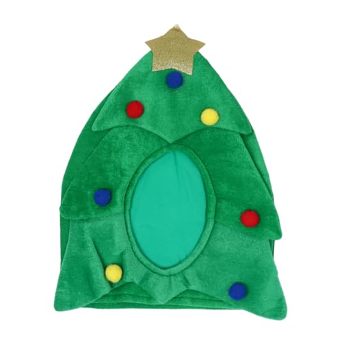iplusmile Weihnachtsmütze Full Face Weihnachtsbaum Hut Festival Party Deko Unisex für Erwachsene und Leichter Bequemer Karneval Weihnachtsbaumhut für Xmas Feier von iplusmile