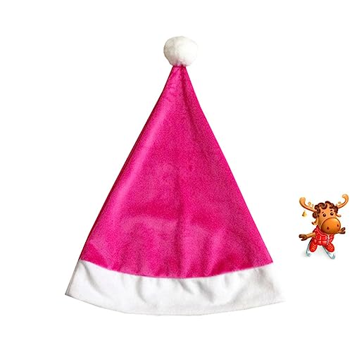 iplusmile Weihnachtsmütze-requisiten Weihnachtsdekoration Drinnen Winter Weihnachtsdekorationen Weihnachtszubehör Weihnachten Weihnachtskostüm Hut Weihnachtsmützen Für Erwachsene Plüsch Rosa von iplusmile