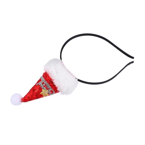 iplusmile Weihnachtsstirnband Xmas Haarband mit Niedlicher Cartoon Mütze Leichtes Haarschmuck für Weihnachtsfeier Modisches Party Kopfschmuck für Mädchen und Frauen von iplusmile