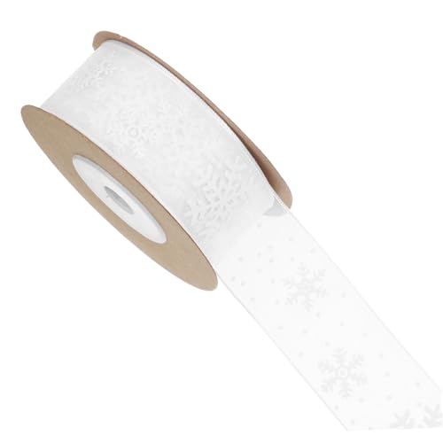 iplusmile Weißes Breites Schneeflockenband aus Polyester Langlebig und für Weihnachtsgeschenke DIY Dekorationen Partyaccessoires Geschenkverpackung Festliche Winterdeko iplusmile Weißes Breites Schneeflockenband aus Polyester Langlebig und für Weihnachtsgeschenke DIY Dekorationen Partyaccessoires Geschenkverpackung Festliche Winterdeko von iplusmile