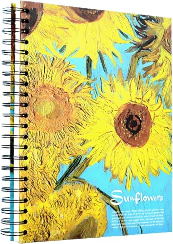 ipoul Kunst-Skizzenbuch, Skizzenbuch, Spiralbindung, A4, 160 g/m², Mixed Media Skizzenbuch, 9x12, Skizzenblock zum Zeichnen, Groß, Zeichennotizbuch, Malpapier, Van Gogh Sonnenblume ipoul Kunst-Skizzenbuch, Skizzenbuch, Spiralbindung, A4, 160 g/m², Mixed Media Skizzenbuch, 9x12, Skizzenblock zum Zeichnen, Groß, Zeichennotizbuch, Malpapier, Van Gogh Sonnenblume von ipoul