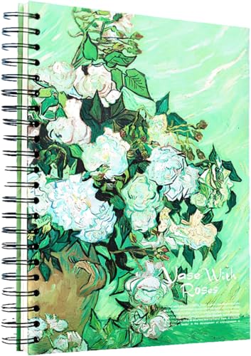 ipoul Spiral-Skizzenbuch, A4, 160 g/m², Multi-Media-Skizzenbuch, 22,9 x 30,5 cm, großes Blanko-Notizbuch, Skizzenbuch für Mädchen, niedliches Kunst-Skizzenbuch, Zeichenblock, Malpapier, Van Gogh Rosen ipoul Spiral-Skizzenbuch, A4, 160 g/m², Multi-Media-Skizzenbuch, 22,9 x 30,5 cm, großes Blanko-Notizbuch, Skizzenbuch für Mädchen, niedliches Kunst-Skizzenbuch, Zeichenblock, Malpapier, Van Gogh Rosen von ipoul