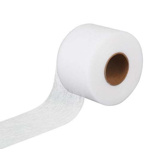 ipow Saumband zum Aufbügeln 60mm*50m, Nahtloser Klebeband zum Aufbügeln, Selbstklebendes Bügelband zum Reparieren von Stoff, Vorhänge, Hosen, Jeans, Kleider, Thermoklebeband zum Aufbügeln, 1 Stück von ipow