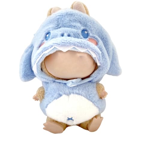 2025 Labubu Kleidung für Puppe (keine Puppe), handgefertigtes Häkelset für 17 cm große Puppe, Kleidung für Labubu, Premium-Labubu-Outfit mit Zubehör, stilvolle Labubu-Kleidung für Puppe (blau) von isasaka