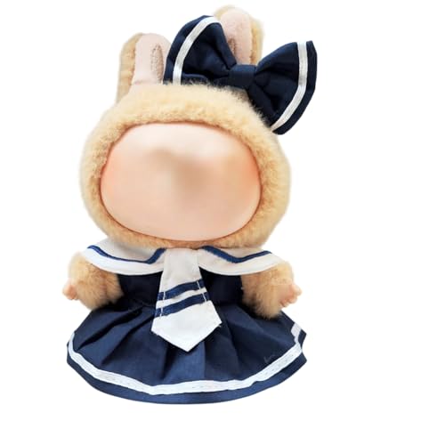 2025 Labubu Kleidung für Puppe (keine Puppe), handgefertigtes Häkelset für 17 cm große Puppe, Kleidung für Labubu, Premium-Labubu-Outfit mit Zubehör, stilvolle Labubu-Kleidung für Puppe (lila) von isasaka