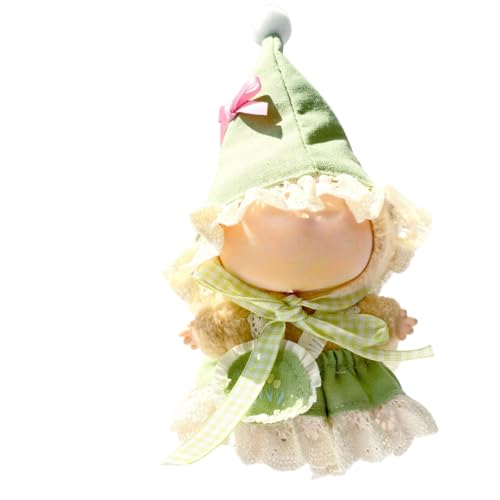 2025 Labubu Kleidung für Puppe (keine Puppe), handgefertigtes Häkelset für 17 cm große Puppe, Kleidung für Labubu, Premium-Labubu-Outfit mit Zubehör, stilvolle Labubu-Kleidung für Puppe (grün) von isasaka