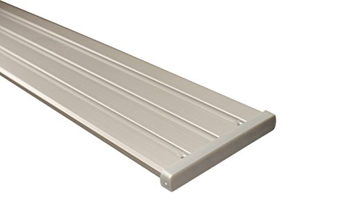 Gardinenschiene 3 und 4 läufig aus Aluminium in alu silber, 360 cm (2 x 180 cm) von iso-design