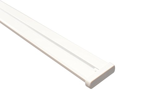 Gardinenschienen 2 läufig aus Aluminium in weiß, 140 cm von iso-design