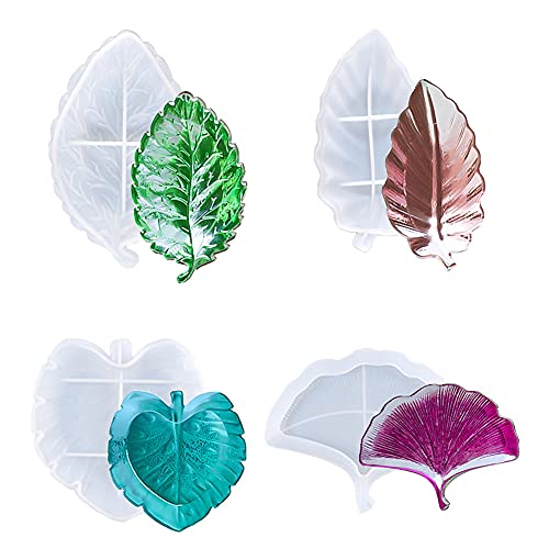 issdem Blatttablett Harz Silikon Formen Set 4 Stück Harz Obst Schale Formen Epoxy Guss Formen für DIY Schmuck Behälter Süßigkeiten Halter Seifenschale issdem Blatttablett Harz Silikon Formen Set 4 Stück Harz Obst Schale Formen Epoxy Guss Formen für DIY Schmuck Behälter Süßigkeiten Halter Seifenschale von issdem
