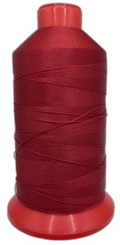 UV-beständiges gebundenes Polyester-Nähgarn für Polstermöbel, Outdoor, Marine (Rot, Tex 90) von item4ever