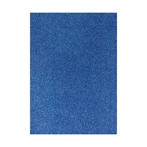 Glitzer Moosgummi Platte - DIN A4 - BLAU - 1 Bogen von itenga