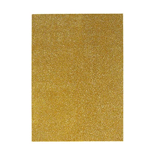 Glitzer Moosgummi Platte - DIN A4 - GOLD - 1 Bogen von itenga