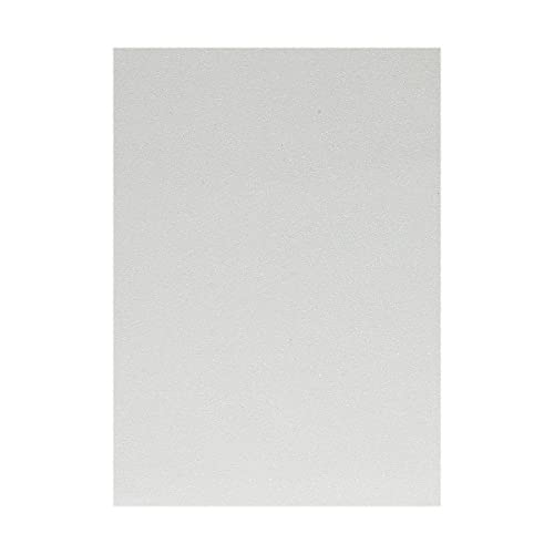 Glitzer Moosgummi Platte - DIN A4 - 1 Bogen Moosgummi Glitzer - Schaumgummi Basteln - Schaumstoff zum Basteln (Moosgummi WEISS) von itenga