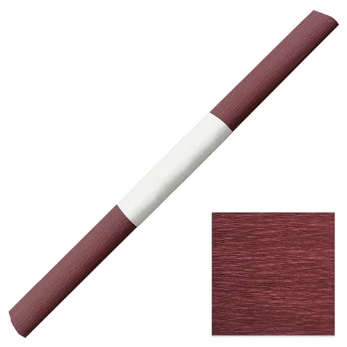 Krepppapier wasserfest 50x250cm - 1 Rolle farbfest Färbt nicht ab bei Kontakt mit Wasser (bordeaux) von itenga