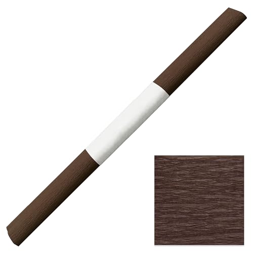 Krepppapier wasserfest 50x250cm - 1 Rolle farbfest Färbt nicht ab bei Kontakt mit Wasser (braun) von itenga