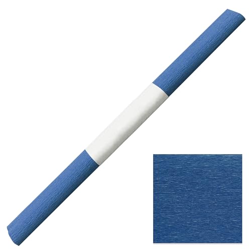 Krepppapier wasserfest 50x250cm - 1 Rolle farbfest Färbt nicht ab bei Kontakt mit Wasser (dunkelblau) von itenga