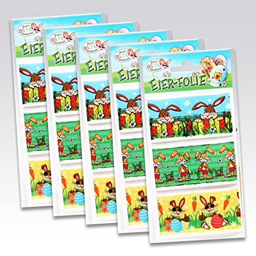 Oster Eier Folie Banderolen Aufkleber für Osterreier - 5 Pack insgesamt 15 Banderolen Oster Eier Folie Banderolen Aufkleber für Osterreier - 5 Pack insgesamt 15 Banderolen von itenga