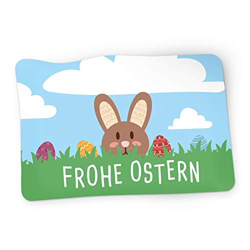 itenga 10 x Geschenkaufkleber Frohe Ostern Aufkleber rechteckig für kurze Texte Namensschild Geschenkeaufkleber Etikett Sticker von itenga