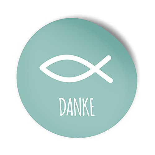 itenga 100x Sticker Aufkleber I Fisch Danke türkis I zum Basteln von Gastgeschenken I Taufe Kommunion Konfirmation Firmung I 4cm rund für Jungen und Mädchen itenga 100x Sticker Aufkleber I Fisch Danke türkis I zum Basteln von Gastgeschenken I Taufe Kommunion Konfirmation Firmung I 4cm rund für Jungen und Mädchen von itenga