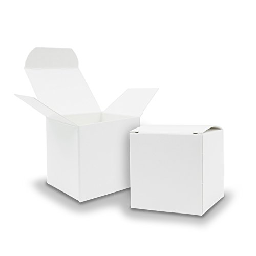 itenga 10x Würfelbox aus Karton 5x5cm weiß kleine Schachtel als Gastgeschenk Geschenkbox zum Befüllen (Hochzeit Adventskalender Taufe Geburtstag Geschenk Kommunion) von itenga