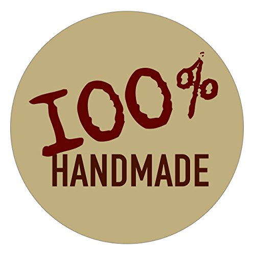 itenga 24x Sticker 100% Handmade (Motiv 12) 4cm Geschenk Aufkleber runde Spruch Etikett von itenga