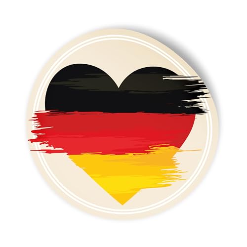 itenga 24x Sticker Aufkleber DEUTSCHLAND rund 4cm aus Papier I Scrapbooking I selbstklebend I Deko-Sticker für Mottoparty, Geschenke, DIY, Basteln I Aufkleber im Herz-Design in deutscher Flagge itenga 24x Sticker Aufkleber DEUTSCHLAND rund 4cm aus Papier I Scrapbooking I selbstklebend I Deko-Sticker für Mottoparty, Geschenke, DIY, Basteln I Aufkleber im Herz-Design in deutscher Flagge von itenga