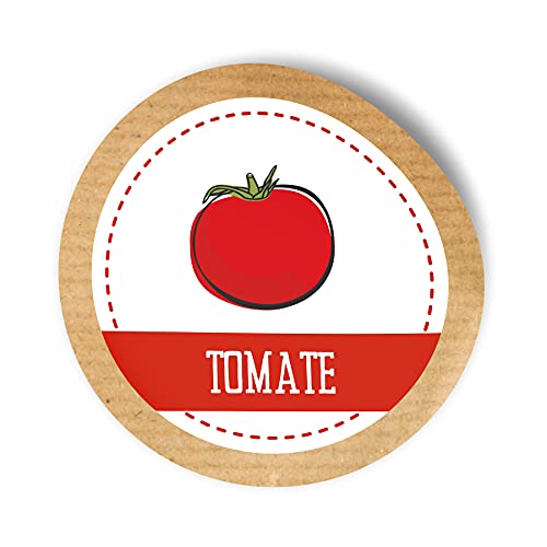 itenga 24x Sticker Aufkleber Tomate Aufstrich Chutney Suppe Etikett für Einmachgläser Weckgläser Flaschen von itenga