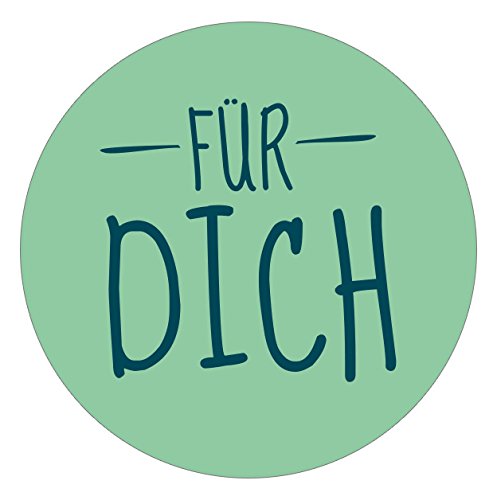 itenga 24x Sticker Für Dich (Motiv 9) 4cm Geschenk Aufkleber runde Spruch Etiketten von itenga