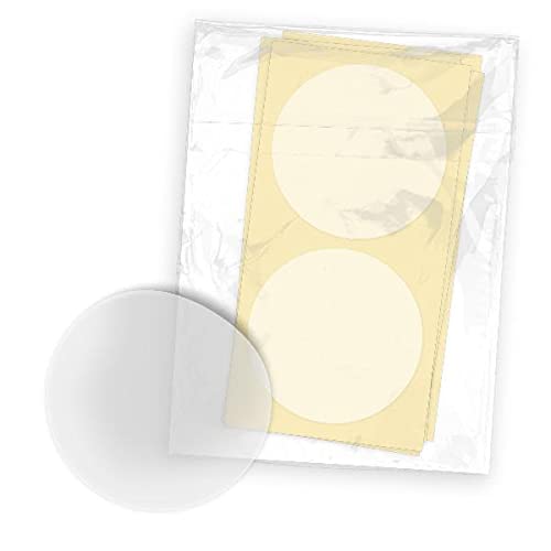 itenga 50x Sicherheitsetiketten Siegel Etiketten rund transparent 4cm Sticker Aufkleber von itenga