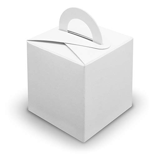 itenga 50x Würfelbox Gastgeschenk Geschenkbox mit Griff weiß (Hochzeit Taufe Geburt Kommunion Konfirmation) von itenga