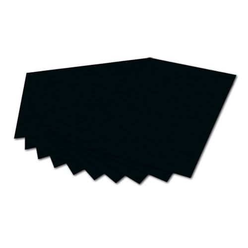 itenga Fotokarton 10 Blatt 100x70 cm 300 g/qm - Tonkarton Bastelpapier riesiger Bogen 1m x 0,7m durchgefärbt zum kreativen Gestalten und Basteln (schwarz) von itenga