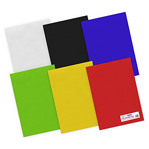 itenga Fotokarton 25 Blatt A4 300 g/qm - Tonpapier Tonkarton Druckerpapier Bastelpapier Bogen durchgefärbt zum kreativen Gestalten und Basteln (farbig) von itenga