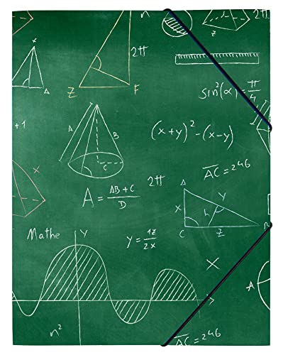 itenga Gummizugmappe mit Motiv DIN A4 - Sammelmappe Eckspanner - für Kinder Jugendliche Schüler Mädchen Jungen (Formel - A4) von itenga