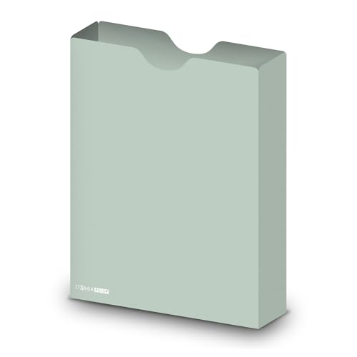 itenga Heftbox DIN A4 – Aufbewahrungsbox für Hefte & Blöcke | aus extra stabilem 0,7mm PP Kunststoff | flach geliefert, faltbar | Schutzbox für Schule, Studium & Büro (eukalyptus grün) von itenga