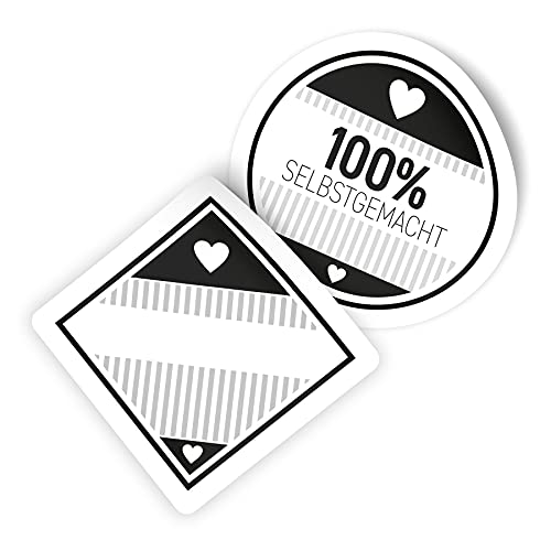 itenga Marmeladen Etikett zum Beschriften Aufkleber Sticker selbstklebend für Marmelade Einmachgläser Geschenke - modern schwarz weiß - 10 Aufkleber rund und 10 Aufkleber eckig itenga Marmeladen Etikett zum Beschriften Aufkleber Sticker selbstklebend für Marmelade Einmachgläser Geschenke - modern schwarz weiß - 10 Aufkleber rund und 10 Aufkleber eckig von itenga