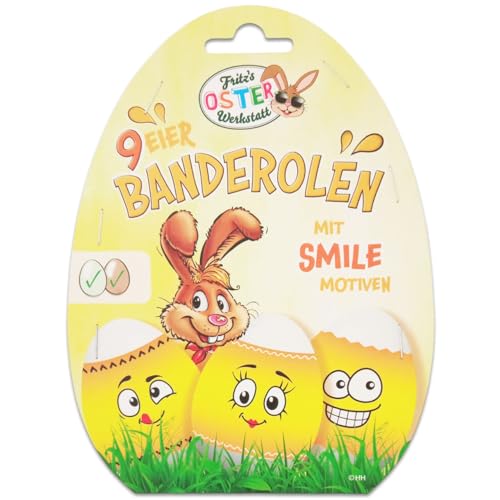 itenga Ostereierbanderole 9x Banderole Lustige Smilies Gesichter 3 Motive - Dekor Banderole für Ostereier itenga Ostereierbanderole 9x Banderole Lustige Smilies Gesichter 3 Motive - Dekor Banderole für Ostereier von itenga