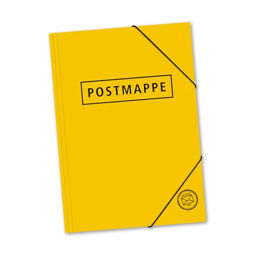 itenga Postmappe aus stabilem Kunststoff PP - Gummizugmappe mit Motiv DIN A4 mit Gummizugverschluss - Sammelmappe Eckspanner (neutral) von itenga