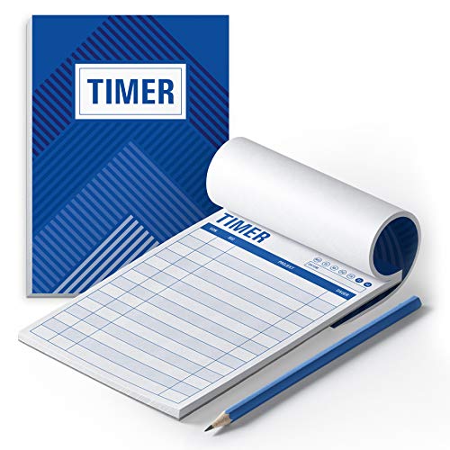 itenga Stripes Design-Notizblock 2er-Set (Timer (DIN A6) Zeiterfassung & Projektmanagment) von itenga