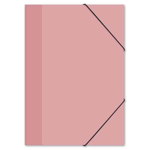 itenga Zeichenmappe DIN A3 mit Motiv - Gummizugmappe Sammelmappe - für Kinder Jugendliche Schüler Mädchen Jungen (pastell rosa) von itenga