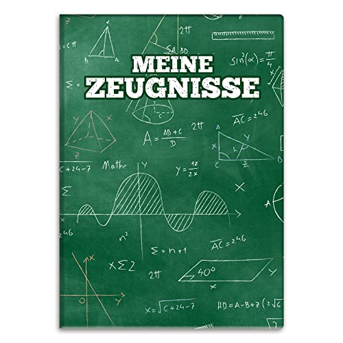 itenga Zeugnismappemit Motiv DIN A4 Dokumentenmappe Zeugnisse - für Kinder Jugendliche Schüler Mädchen (Formel) von itenga